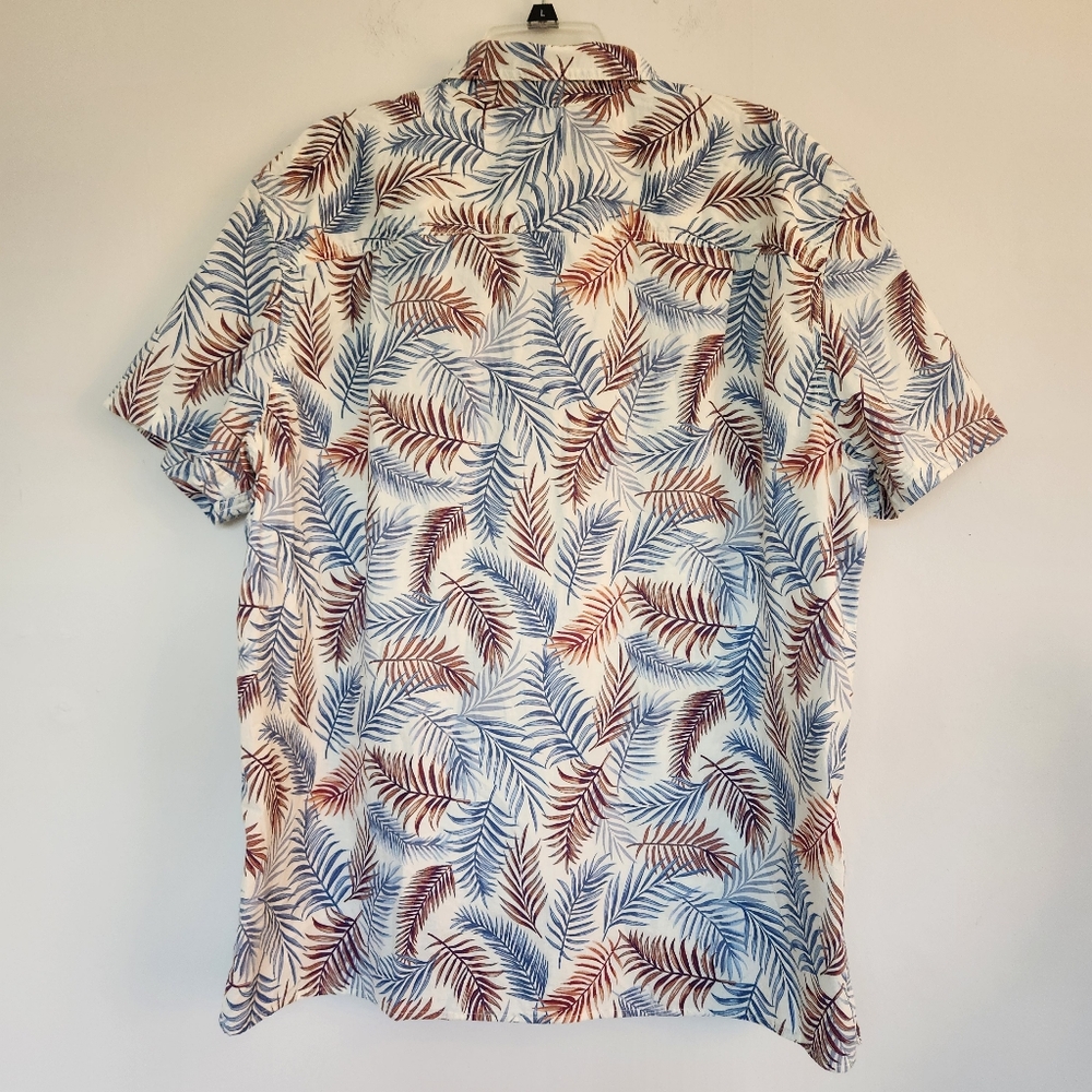 American Eagle Camp Hawiian Tropical Summer Cotton Button Up Shirt Burgundy XXL - Picture 4 of 11